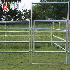 Paneles de Cerca para Caballos con Recubrimiento de Color Verde, Corral Metálico Portátil - Product Image 3