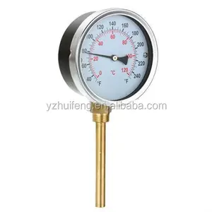 HF Hochwertiges Warmwasser 40-240F/C Boden anschluss Temperatur Manometer