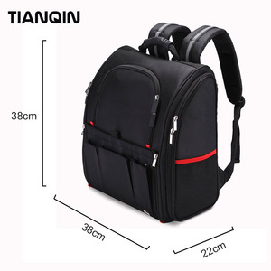 Sac à dos de maquillage professionnel à plusieurs compartiments de plus grande capacité, sac à cosmétiques, sac de rangement, PVC, Logo personnalisé unisexe - Product Image 3