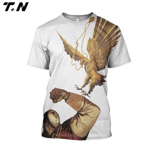 En toda <span class=keywords><strong>la</strong></span> impresión de tamaño completo al por mayor de <span class=keywords><strong>la</strong></span> sublimación de manga corta camiseta - Product Image 2
