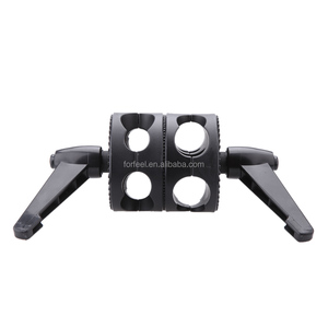 Abrazadera de ángulo de cabeza de agarre giratorio doble para fotografía, soporte Reflector de brazo de estudio fotográfico - Product Image 5