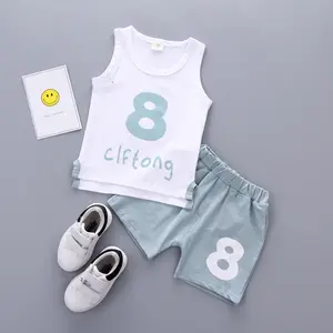 Neugeborene Baby kleidung Großhandel Sommer Ärmellose Kleinkind Jungen Kleidung Sets