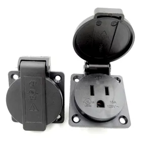 Professional Super Tough Nylon US Waterproof Socket/NEMA 5-15 Receptacle/electrical socket panel mount