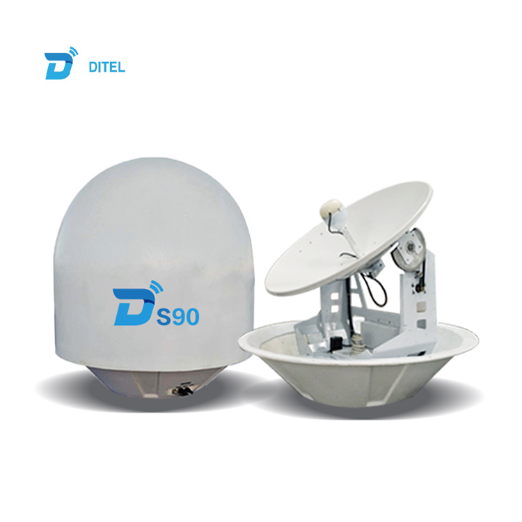 Ditel S90 90см 2-осевой стабилизированный Ku-Band TV HD HD спутниковая телевизионная антенна Авто трек интернет-приемник
