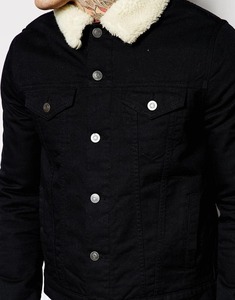 OEM High Quality Wholesale Custom <strong>Black</strong> <strong>Jeans</strong> <strong>Jacket</strong> With Fur Lining <strong>Jean</strong> With <strong>Black</strong> Pants Fur <strong>Jacket</strong> With Fur Inside 179 - Product Image 3