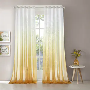 Unique home decor polyester solid color sheer/tulle fabric pure gauze window curtain