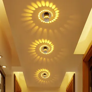 Vendita all'ingrosso luci della lampada di casa-Lampada da parete a soffitto a LED rgb porosa con telecomando lampade da soffitto a sospensione lampada da parete a luce domestica intelligente
