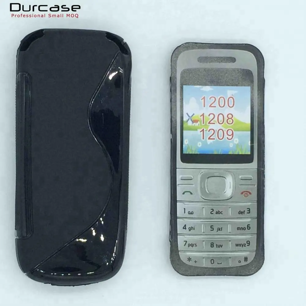 Guangzhou Factory Soft S Line Cover Gel TPU Phone Case For Nokia 1200 1208 1209