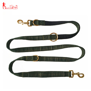 Conjunto de correa para <span class=keywords><strong>Collar</strong></span> de perro con diseño de cuadros cómodos y suaves, plomo ajustable con anillos en D duraderos - Product Image 5