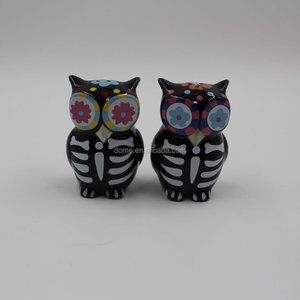 Nero Hallowmas gufo sale e pepe shaker <span class=keywords><strong>ceramica</strong></span> - Product Image 1