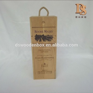 Bouteille de vin en bois verre paquet boîte-cadeau Gin <span class=keywords><strong>Tequila</strong></span> Champagne liqueur alcool trésor boîtes d'emballage - Product Image 3