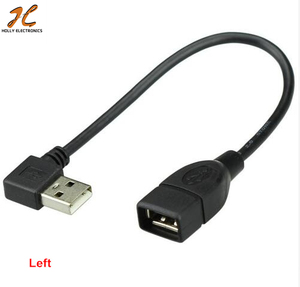 Cable Adaptador de Extensión USB 2.0 Macho a Hembra en Ángulo de 90 Grados, <span class=keywords><strong>Cobre</strong></span>, 0.5M/1M, Conector Negro de Alta Calidad - Product Image 2