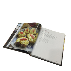 Impression de livre de cuisine relié de haute qualité personnalisée, impression en couleur pleine page, papier et carton, service d'impression de livre de recettes gastronomiques - Product Image 1