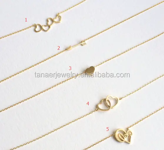 Stainless steel gold LOVE simple pendant valentine's day necklace heart necklace love necklace