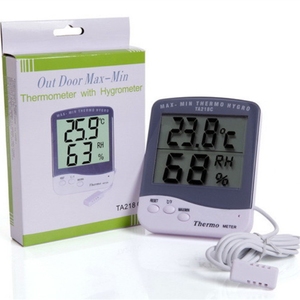 Thermomètre numérique d'intérieur/extérieure de haute précision, thermomètre hygromètre numérique Max-Min, Station météo 0 ~ + 60C, TA218C - Product Image 5