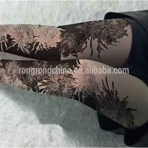 Crisantemo flor de lujo atractivo de las mujeres brillante panti medias - Product Image 6