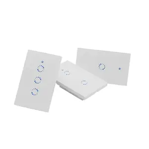 Sonoff interruptor de parede t1 us, interruptor de parede inteligente sem fio 1/2/3 gang touch/wifi/433 rf/app, controle remoto para casa inteligente, funciona com alexa