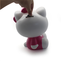 Tirelire personnalisée en résine mignon Bonjour chat tirelire tirelire pour enfants résine recyclée décor à la maison tirelires vente en gros