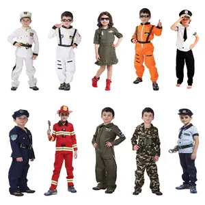 Disfraz de astronauta para fiesta de Halloween, disfraz de policía, soldado, bombero, Carnaval, carrera, Cosplay para niños