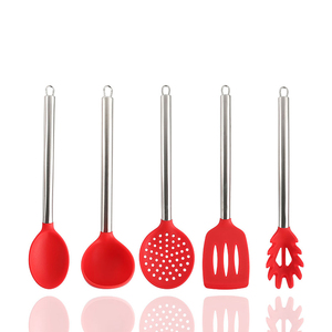 Confezione da 5 squisiti utensili da cucina con manico in acciaio inossidabile alla moda articoli per la casa con un Design elegante - Product Image 5
