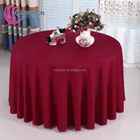 Boda de poliéster redonda clara de la cubierta de la Mesa/Borgoña mantel en el precio barato para el banquete de boda decoración de restaurante