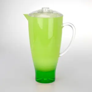 Hot Sale Classical Double Wall Acrylic Green Color Water Jug