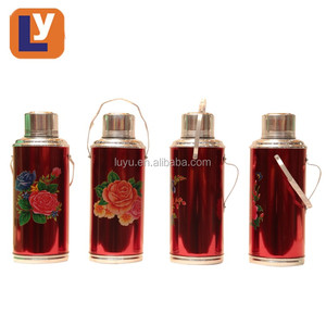 Traditionele Draagbare Nostalgische Warmwaterkruik <span class=keywords><strong>Retro</strong></span> Thermische Isolatie Potfles Aluminium Omhulsel 2l 3.2l Metalen Vacuümkolf - Product Image 3