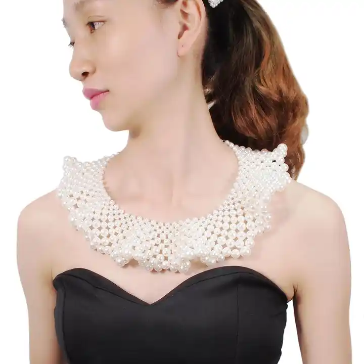 Women Neck Choker|elegant Simulated-pearl Choker Necklace For Women -  Wedding Fashion Jewelry