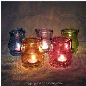 Porte-bougie en verre avec poignée transparente et vaporisateur suspendu, bougie aromathérapeutique colorée, <span class=keywords><strong>bouteille</strong></span> en verre - Product Image 6