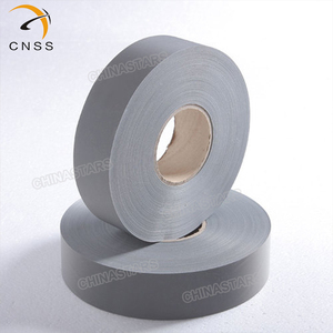 Vi 20471 lớp 2 màu xám Polyester vải phản quang vải băng Dải cắt khâu trên hi-vis Hàng may mặc vật liệu phản quang cho quần áo - Product Image 3