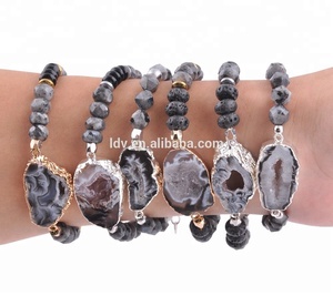 Wholesale Jewelry Stretch Druzy Charm Crystal Gemstone Natural Beads Healing <strong>Gem</strong> <strong>Stone</strong> <strong>Bracelet</strong> - Product Image 5