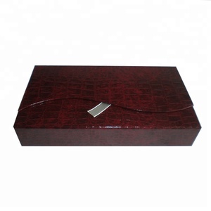 Custom LOGO Embossed Crocodile Leather Box Square Luxury Paper Gift Boxes