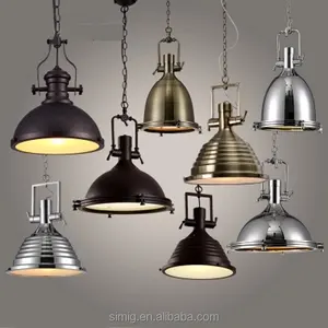 Simig Beleuchtung Vintage Industrial Loft Hängelampe Eisen Gold Schwarz Silber Küchen insel Restaurant Pendel leuchte