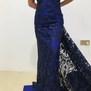 Nuevo diseño neto bordado tela de encaje para el vestido de Boda nupcial - Product Image 4