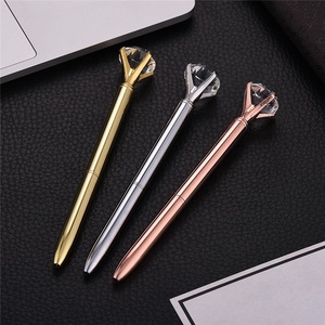 Bolígrafo de cristal para chica, Material de Metal con diamantes grandes de 19 quilates, bolígrafos Escolares Kawaii, novedad - Product Image 3