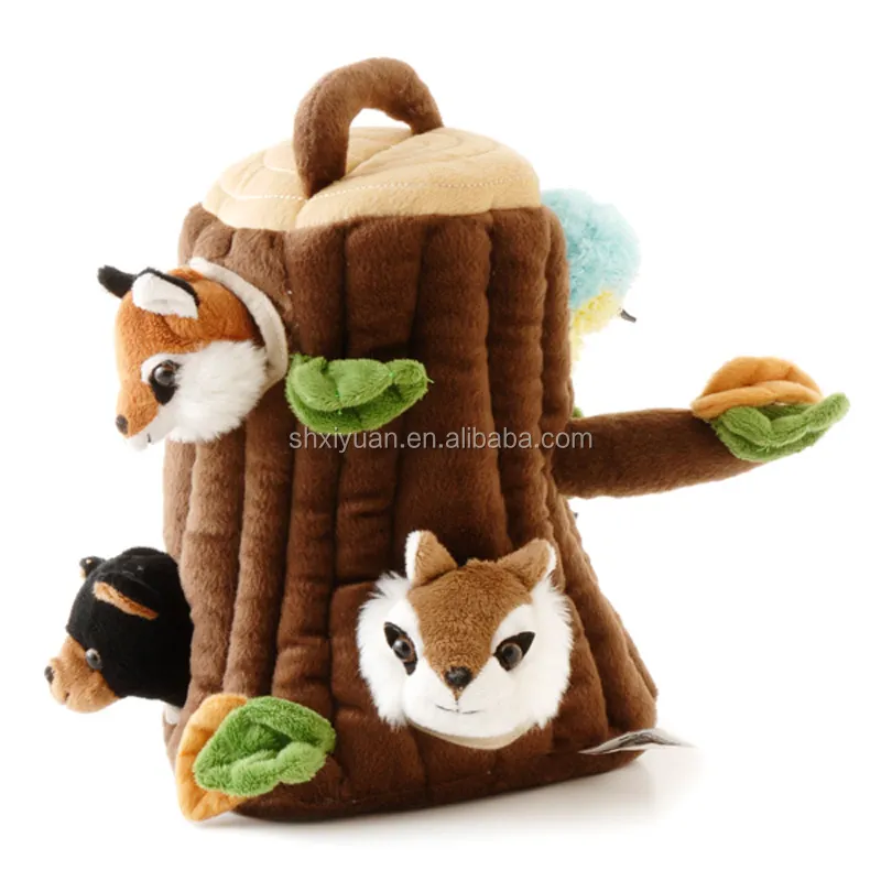 Best selling plush talking jungle animals toy set plays sounds