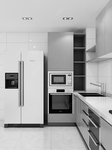 Modern Design Light <strong>Grey</strong> Matt Lacquer Kitchen <strong>Cabinet</strong> - Product Image 3