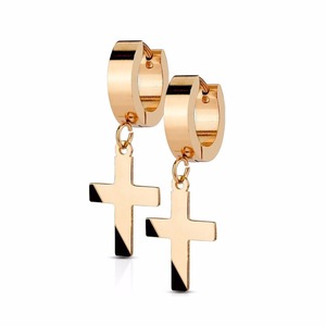 Pendientes de Aro con Trébol de Cuatro Hojas, Chapados en Oro de 18K, Resistentes al Agua, de Acero Inoxidable y Titanio, Geométricos, Modernos, para Mujer - Product Image 2