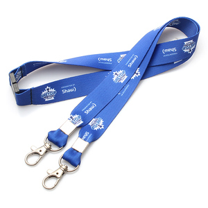 특별 이벤트를위한 더블 불독 클립 lanyards 두 후크 오픈 엔드