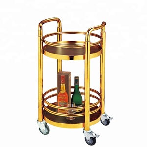 Fabricante de equipamentos de serviço de quartos para hotel, filhotes, 4 rodas, madeira antiga, serviço de alimentos, carrinho - Product Image 6