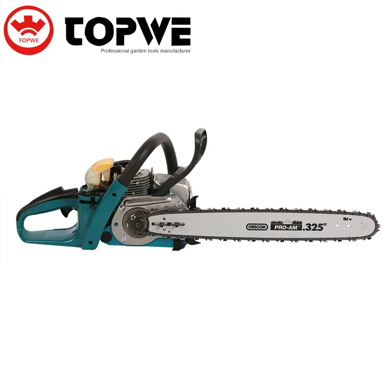 TOPWE Big Discount Chain Saw Wood Cutting Cordless Chain Saw 3000w 2 Stroke Gasoline Chainsaw