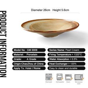 Grosir Langsung dari Pabrik Piring Salad Bulat Restoran Keramik <span class=keywords><strong>10.5</strong></span> Inci, Piring Sup Pasta Porselen Hotel Kustom - Product Image 6