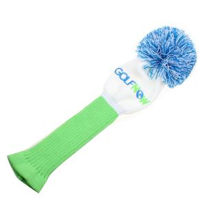 Großhandel kunden spezifisches Material Logo Muster Pompom Golf Club Kopf bedeckung Strick wolle Abdeckung - Product Image 1