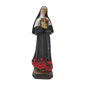 Decorazione della casa polyresin regali fatti a mano religiosi cattolici santa rita figurine