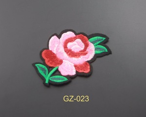 Último bordado 3D rosa flor applique bordado remiendo grande para la ropa - Product Image 5
