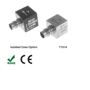 Modello 7131A Triassiale IEPE ACCELEROMETRO 50g a 2000g Gamme Dinamiche con un 4-pin Microtech connettore di interfaccia