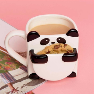 UCHOME الباندا عناق قدح قهوة من السيراميك-يشمل الكعك أو البسكويت حامل - Product Image 2