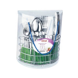 Tùy Chỉnh Thép Không Gỉ Flatware Nhựa Xử Lý <span class=keywords><strong>Spoon</strong></span> <span class=keywords><strong>Fork</strong></span> <span class=keywords><strong>Knife</strong></span> Bộ Đồ Ăn Đặt Khách Sạn Phục Vụ Thép Không Gỉ Dao Kéo Bộ - Product Image 5