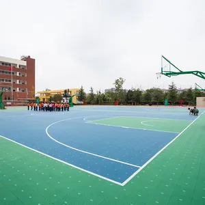 ZSCA01cheap plastic flooring sheet portable outdoor basketball court price plastic floor