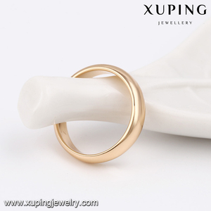 13635 Xuping 18k color oro clásico <span class=keywords><strong>anillo</strong></span> <span class=keywords><strong>de</strong></span> <span class=keywords><strong>casado</strong></span> con diseño sencillo para mujeres y hombres - Product Image 6